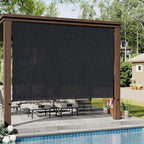 VICLLAX Outdoor Roller Shade (11' W×8' L), Patio Cordless Roller Blinds, Exterior Roll Up Shade with Spliced