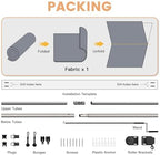 VICLLAX Outdoor Roller Shade (12' W×8' L), Patio Cordless Roller Blinds, Exterior Roll Up Shade with Spliced, alternate view