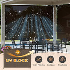 VICLLAX Outdoor Roller Shade (5' W×6' L), Patio Corded Roller Blinds, Exterior Roll Up Shade with Spliced Design, alternate