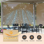 VICLLAX Outdoor Roller Shade (5' W×6' L), Patio Corded Roller Blinds, Exterior Roll Up Shade with Spliced Design, alternate