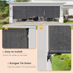 VICLLAX Outdoor Roller Shade (7' W×8' L), Patio Cordless Roller Blinds, Exterior Roll Up Shade with Spliced, alternate view 3
