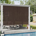 VICLLAX Outdoor Roller Shade (7' W×8' L), Patio Cordless Roller Blinds, Exterior Roll Up Shade with Spliced