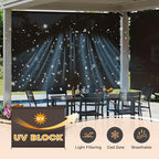 VICLLAX Outdoor Roller Shade (8' W×8' L), Patio Corded Roller Blinds, Exterior Roll Up Shade with Spliced Design, alternate