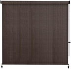 VICLLAX Outdoor Roller Shade (8' W×8' L), Patio Corded Roller Blinds, Exterior Roll Up Shade with Spliced Design, alternate