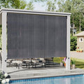 VICLLAX Outdoor Roller Shade (9' W×8' L), Patio Corded Roller Blinds, Exterior Roll Up Shade with Spliced Design
