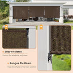 VICLLAX Outdoor Roller Shade (9' W×8' L), Patio Cordless Roller Blinds, Exterior Roll Up Shade with Spliced, alternate view 3