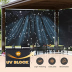 VICLLAX Outdoor Roller Shade (9' W×8' L), Patio Cordless Roller Blinds, Exterior Roll Up Shade with Spliced, alternate view 3