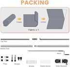 VICLLAX Outdoor Roller Shade (9' W×8' L), Patio Cordless Roller Blinds, Exterior Roll Up Shade with Spliced, alternate view 4