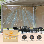 VICLLAX Outdoor Roller Shade with Spliced Design, Patio Cordless Roller Blinds, 7' W×8' L Exterior Roll Up Shade, alternate