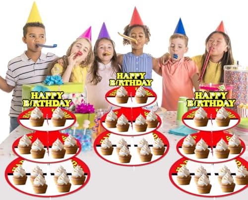 Video Games Cupcake Stand 12Inch Cardboard Cupcake Tray for Wedding Birthday Baby Shower Video Games Birthday, alternate view