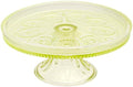 Vintage-Inspired Codi Glass Cake Stand, 8.25" x 3.5", Citrine in Citrine
