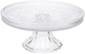 Vintage-Inspired Codi Glass Cake Stand, 8.25" x 3.5", Clear in Clear