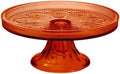 Vintage-Inspired Codi Glass Cake Stand, 8.25" x 3.5", Umber in Umber
