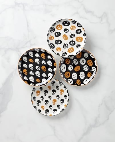 Vintro Halloween 4-Piece Accent Plates, Appetizer Plate Set for 4 in 4 Count in Accent Plates, alternate view 3