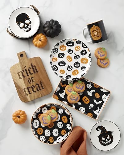 Vintro Halloween 4-Piece Accent Plates, Appetizer Plate Set for 4 in 4 Count in Accent Plates, alternate view 6
