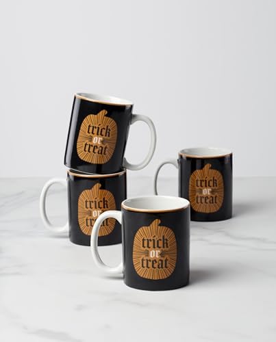 Vintro Halloween Porcelain Mug Set for 4, 10oz in 10 oz in Mugs, alternate view 4