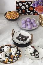 Vintro Halloween Tidbit Plates Set Of 4, Service For 4 in 4 Count in Ivory, alternate view 2