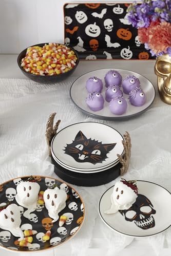 Vintro Halloween Tidbit Plates Set Of 4, Service For 4 in 4 Count in Ivory, alternate view 2