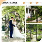 Vinyl Garden Arbor, PVC Wedding Arch for Ceremony Party, Garden Trellis for Climbing Plants Outdoor, Arch, alternate view 4