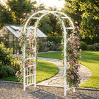 Vinyl Garden Arbor, PVC Wedding Arch for Ceremony Party, Garden Trellis for Climbing Plants Outdoor, Arch, alternate view 2