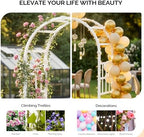Vinyl Garden Arbor, PVC Wedding Arch for Ceremony Party, Garden Trellis for Climbing Plants Outdoor, Arch, alternate view 5