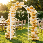 Vinyl Garden Arbor, PVC Wedding Arch for Ceremony Party, Garden Trellis for Climbing Plants Outdoor, Arch, alternate view 7