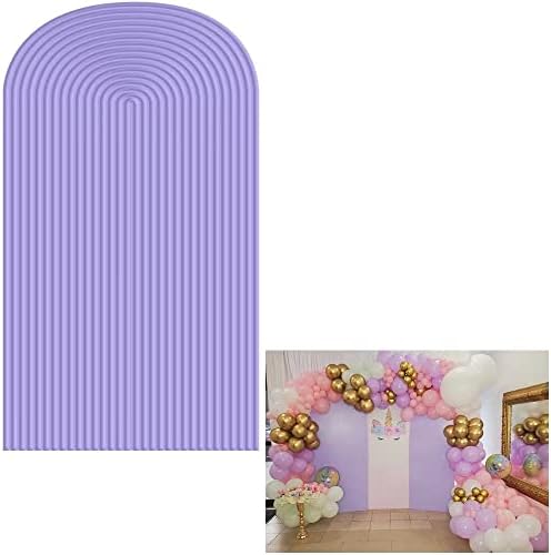 Violet Purple Ripples Pattern Arch Backdrop Cover for Birthday Party Wedding Baby Shower Decorations Chiara