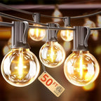 VIPAR Outdoor String Lights,50FT 27 G40 Patio Lights Waterproof for Balcony