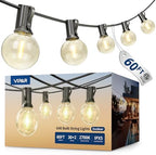 VIPAR Outdoor String Lights,60FT 32 G40 Patio Lights Waterproof for Outside
