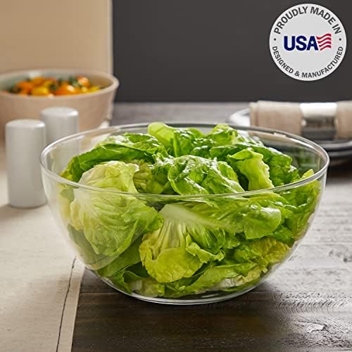 Vista Clear Plastic Salad and Serving 10-inch Bowls | set of 3 | Reusable, BPA-free, Made in the USA | 135 oz, alternate view