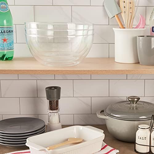Vista Clear Plastic Salad and Serving 10-inch Bowls | set of 3 | Reusable, BPA-free, Made in the USA | 135 oz, alternate view