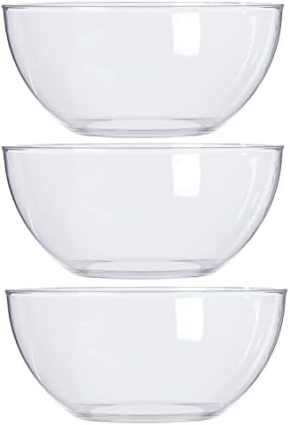 Vista Clear Plastic Salad and Serving 10-inch Bowls | set of 3 | Reusable, BPA-free, Made in the USA | 135 oz, alternate view
