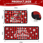 Voanos Buffalo Plaid Christmas Kitchen Decor - Red Truck Xmas Decorations for Bathroom, Floor, Living Room, alternate view 2