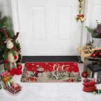 Voanos Christmas Snowman Let it Snow Doormat, Decor Low-Profile Floor Mat for Indoor Outdoor, Cute Christmas, alternate view