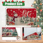 Voanos Christmas Snowman Let it Snow Doormat, Decor Low-Profile Floor Mat for Indoor Outdoor, Cute Christmas, alternate view