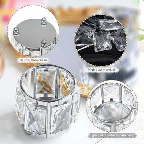 Votive Holder, Gorgeous Gift, Tabletop/Centerpiece Votive Holder (Silver 6) in Silver 6, alternate view 3