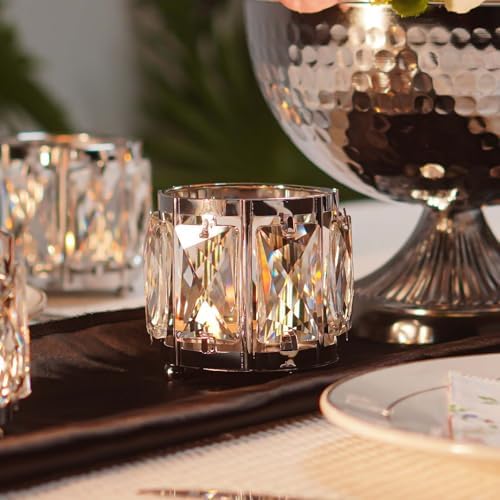 Votive Holder, Gorgeous Gift, Tabletop/Centerpiece Votive Holder (Silver 6) in Silver 6, alternate view 5
