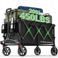 Wagons Carts Foldable, Collapsible Wagon with Wheels,450LBS Heavy Duty Beach Wagon Cart, Lightweight Portable