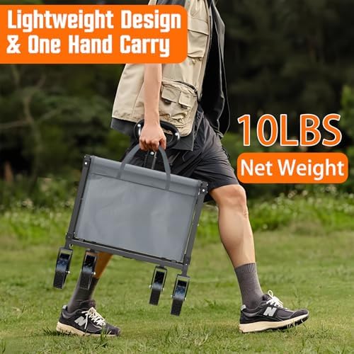 Wagons Carts Foldable, Utility Beach Grocery Wagon with Wheels, Grey in Grey, alternate view 5