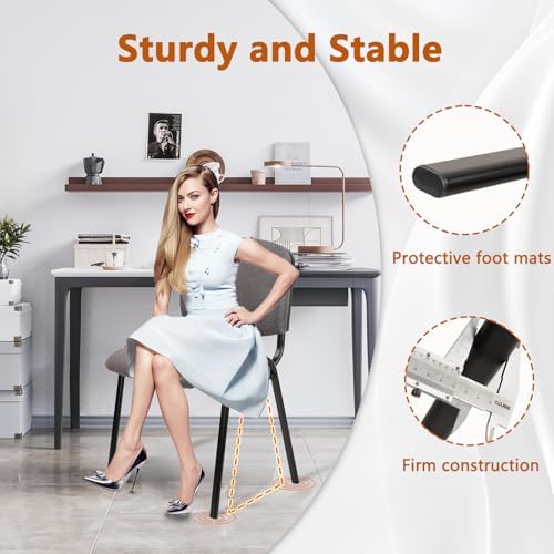 Waiting Room Chairs Fabric Stackable Chair Metal Frame with Lumbar Support and Thickened Seat Cushion for, alternate view 6