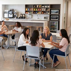 Waiting Room Chairs Set of 4, Grey Stack Chairs with Back, Stacking Chairs with Metal Legs, alternate view 2