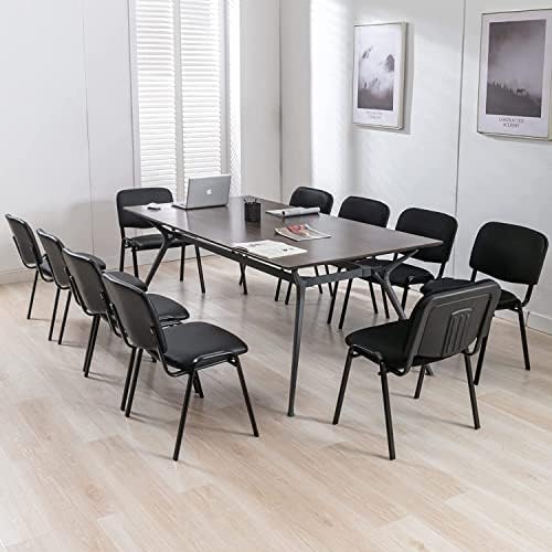 Waiting Room Chairs Set of 5 Stackable Conference Room Chairs Mesh Office Reception Chair for Guest, School, alternate view 2
