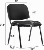 Waiting Room Chairs Set of 5 Stackable Conference Room Chairs Mesh Office Reception Chair for Guest, School, alternate view 3
