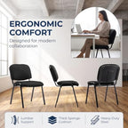 Waiting Room Chairs Set of 5 Stackable Conference Room Chairs Mesh Office Reception Chair for Guest, School, alternate view 6
