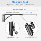 Wall Mount Boom Arm 51"/130cm Adjustable Support, 180° Rotation, alternate view 4