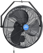Wall Mounted Variable 14 Inches Speed Indoor/Outdoor Weatherproof Fan, Industrial grade for Patio, Greenhouse