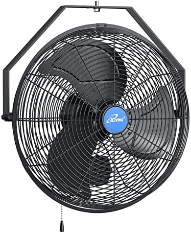 Wall Mounted Variable 14 Inches Speed Indoor/Outdoor Weatherproof Fan, Industrial grade for Patio, Greenhouse