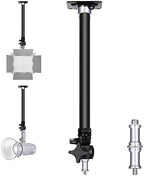 Wall Mounting Boom Arm 15-23.6 inches/38-60 Centimeters Adjustable Length with 1/4 inch to 3/8 inch Universal