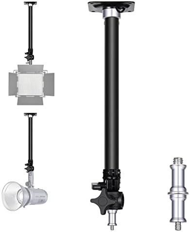 Wall Mounting Boom Arm 15-23.6 inches/38-60 Centimeters Adjustable Length with 1/4 inch to 3/8 inch Universal