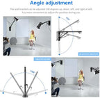 Wall Mounting Boom Arm with Triangle Base for Photography Studio Video Strobe Light Monolight Softbox Umbrella, alternate